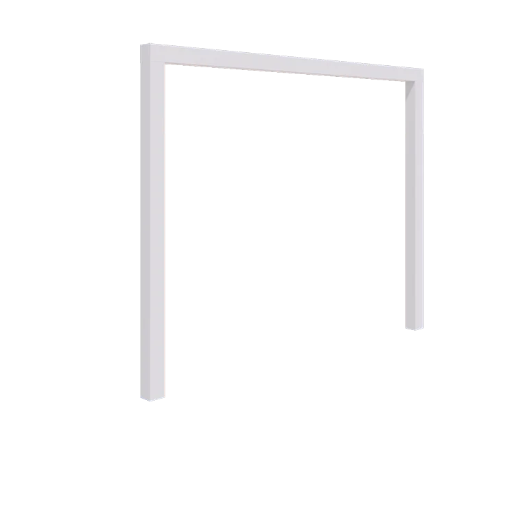 Pérgola em aço - Reta - 300 x 230 cm - RAL9010 fosco (branco) - Sem base de betão