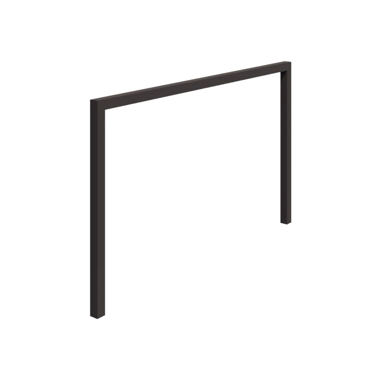 Pérgola em aço - Reta - 400 x 230 cm - RAL7016 fosco (cinzento antracite) - Sem base de betão