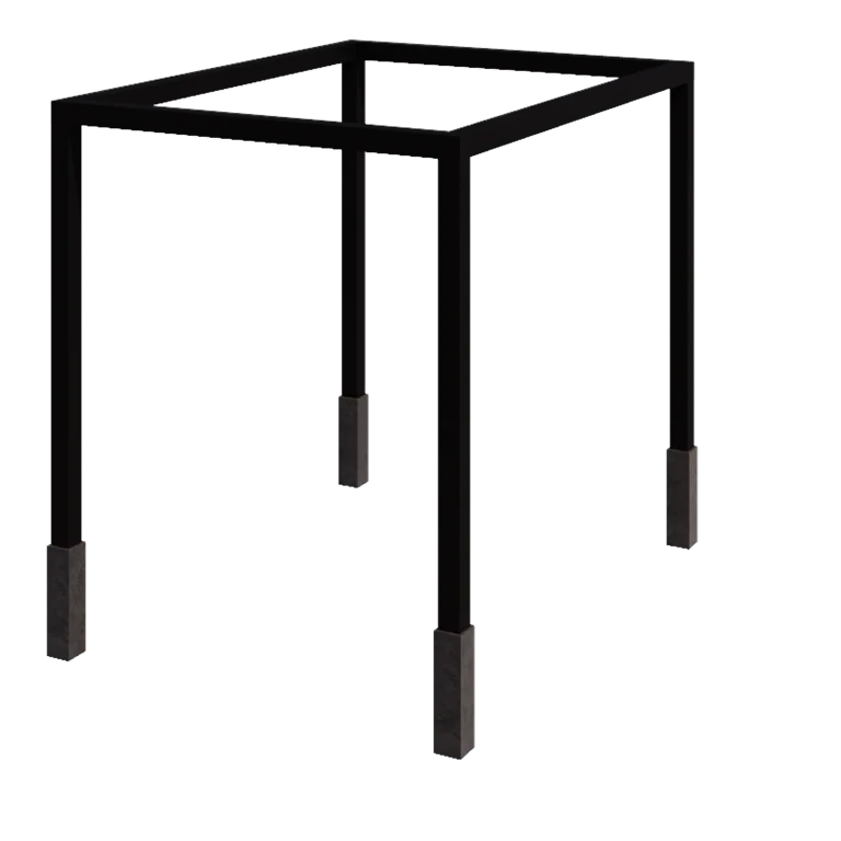 Pérgola em aço - Retângulo - 324 x 250 x 230 cm - RAL9005 fosco (preto) - Com base de betão