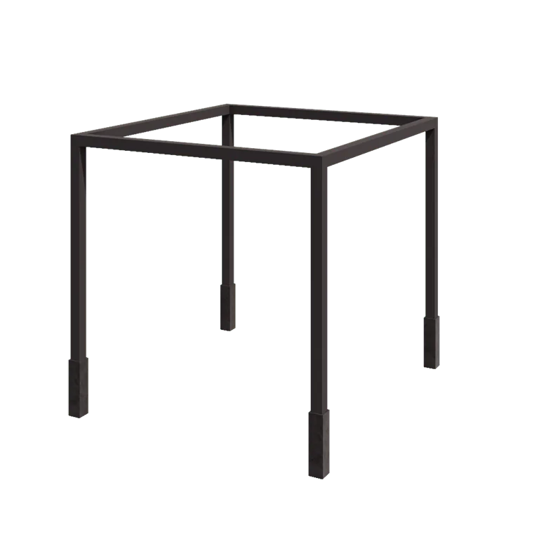 Pérgola em aço - Quadrado - 324 x 300 x 230 cm - RAL7016 fosco (cinzento antracite) - Com base de betão