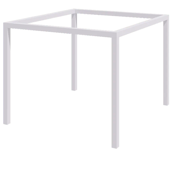 Pérgola em aço - Quadrado - 324 x 300 x 230 cm - RAL9010 fosco (branco) - Sem base de betão