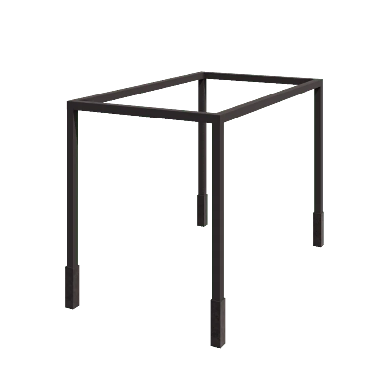 Pérgola em aço - Retângulo - 424 x 250 x 230 cm - RAL7016 fosco (cinzento antracite) - Com base de betão