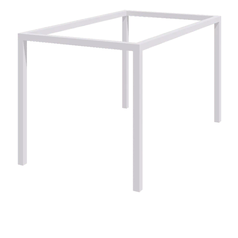 Pérgola em aço - Retângulo - 424 x 250 x 230 cm - RAL9010 fosco (branco) - Sem base de betão