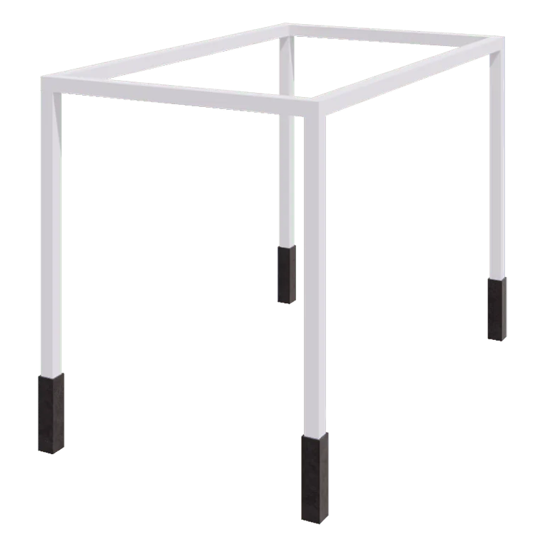 Pérgola em aço - Retângulo - 424 x 250 x 230 cm - RAL9010 fosco (branco) - Com base de betão