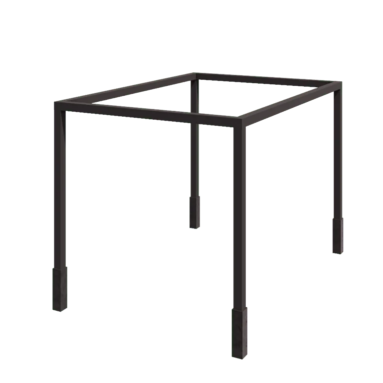 Pérgola em aço - Retângulo - 424 x 300 x 230 cm - RAL7016 fosco (cinzento antracite) - Com base de betão