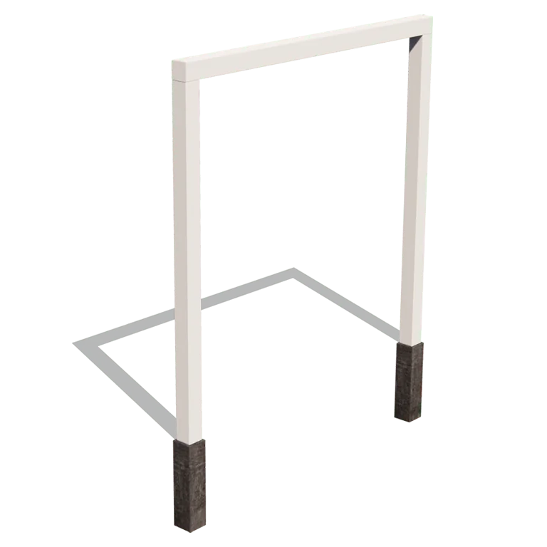 Pérgola em aço - Reta - 250 x 230 cm - RAL9010 fosco (branco) - Sem base de betão