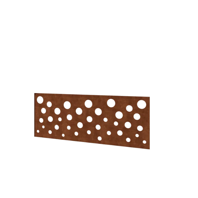 Vedação em aço corten H - Painel B - 120 x 47,5 cm