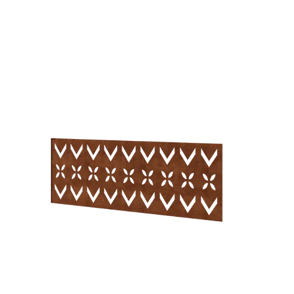 Vedação em aço corten H - Painel V - 120 x 47,5 cm