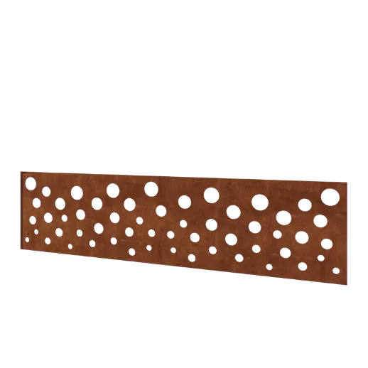 Vedação em aço corten H - Painel B - 180 x 47,5 cm