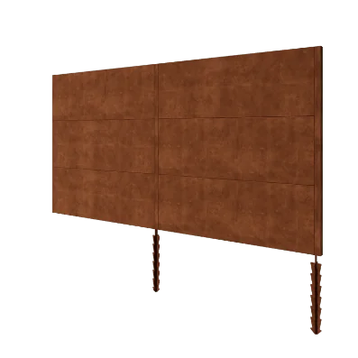 Vedação em aço corten H3 - Conjunto completo - 372 x 6 x 190 cm