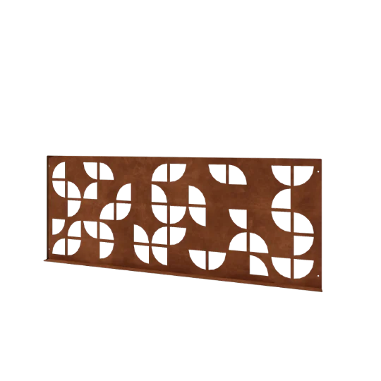 Vedação decorativa em aço corten G - Painel - 149 x 3 x 60 cm