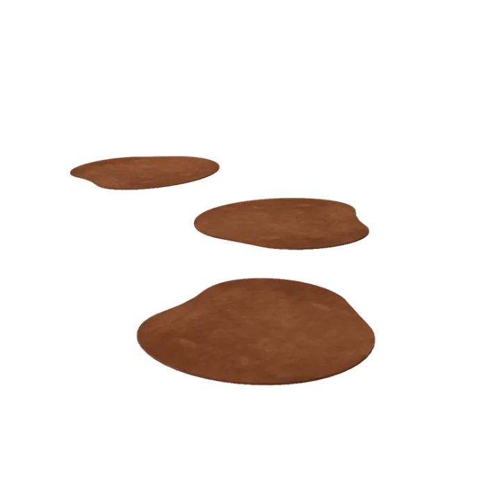 Pedra de pisar em aço corten - Orgânico - 40 x 40 cm