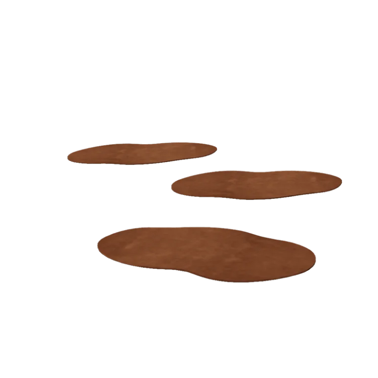 Pedra de pisar em aço corten - Orgânico - 50 x 25 cm