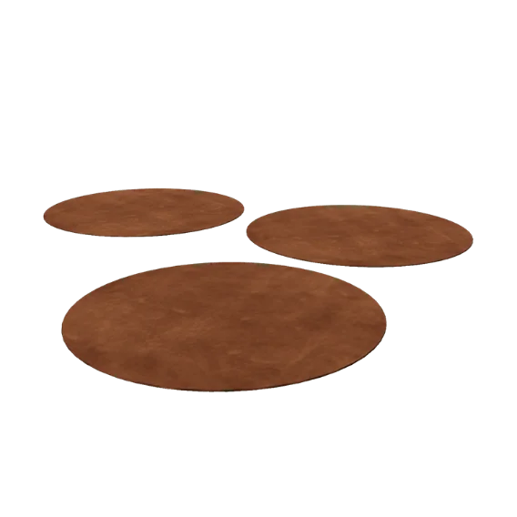 Pedra de pisar em aço corten - Redondo - 75 cm