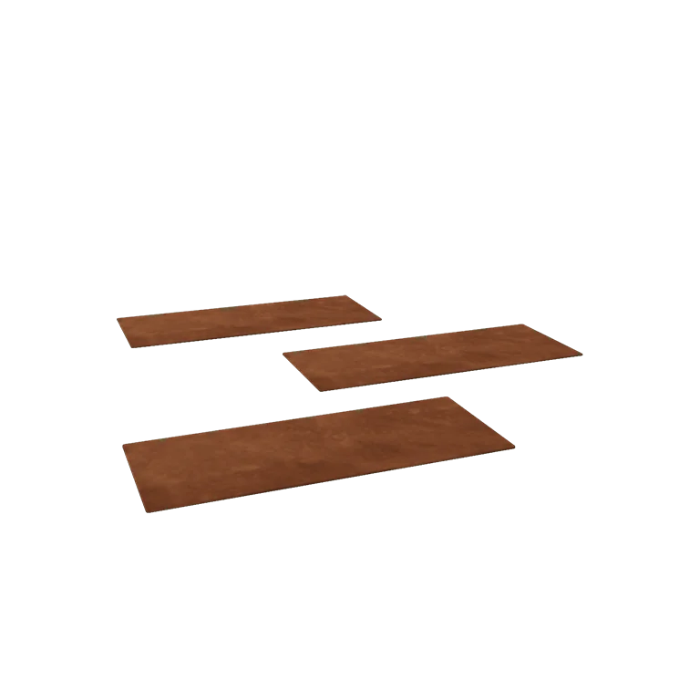 Pedra de pisar em aço corten - Retângulo - 60 x 25 cm