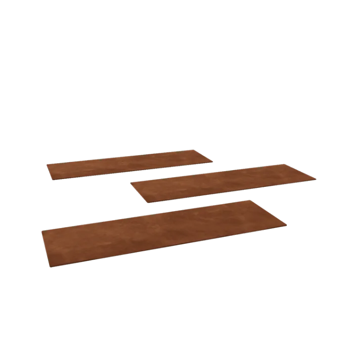 Pedra de pisar em aço corten - Retângulo - 75 x 25 cm