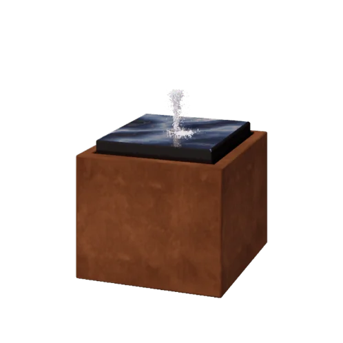 Fonte em aço corten - Orin - 50 x 50 x 40 cm - Sem Iluminação LED