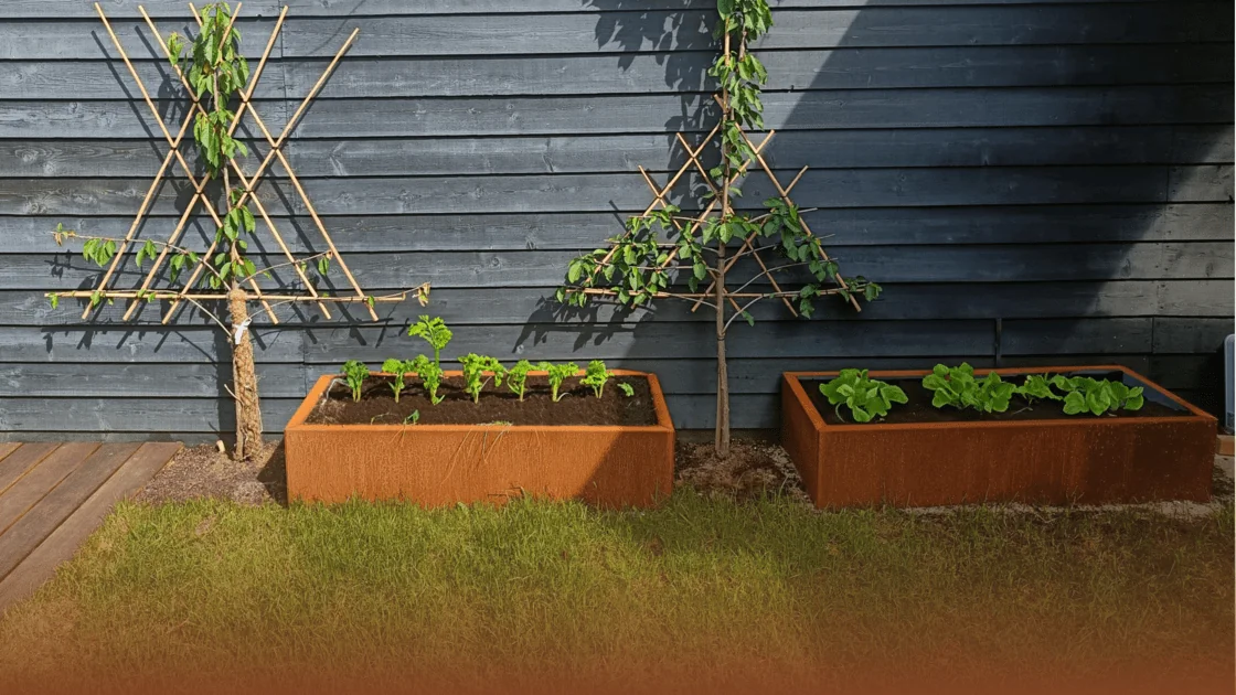 Por que o aço corten é perfeito para uma horta