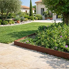 Bordaduras de jardim para caminhos definidos, relvados e canteiros organizados