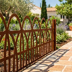 Vedação decorativa de jardim com um visual moderno e decorativo