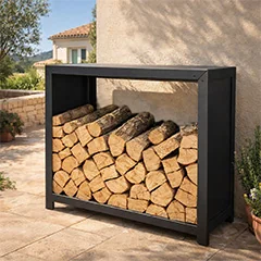 Abrigos para lenha para um espaço exterior organizado e elegante