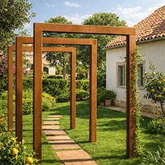 Pérgolas para sombra, ambiente e um espaço exterior moderno